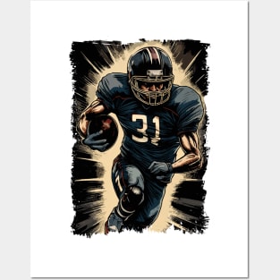 ✪ Football Player Portrait ☛ Abstract Vector Art Illustration Posters and Art